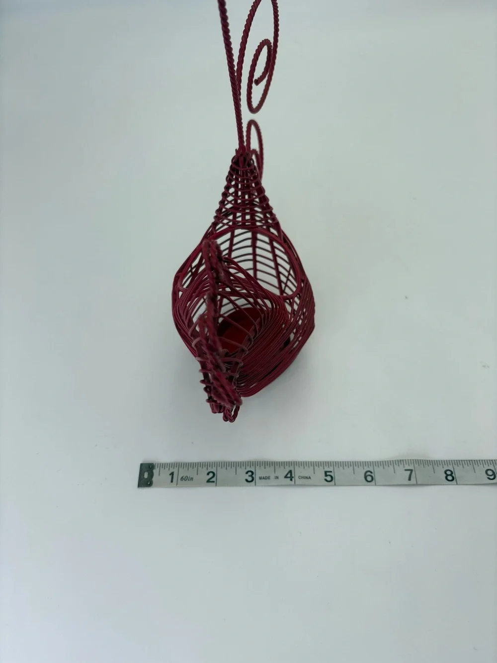 Red Wire Rooster Egg Basket
